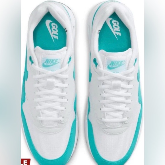 Nike Air Max 1 ‘86 OG Men’s Golf Shoes-White/Dusty Cactus-Various Sizes NIB⛳️ main image 8